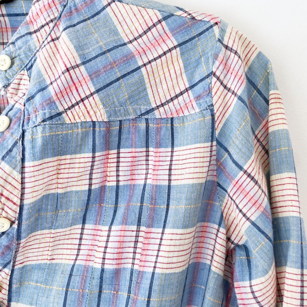 Think Positive Vintage Cotton Gauze Striped Pullover XS/S - Picture 3 of 16